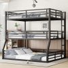 Metal Full/Full XL over Full/Full XL over Queen Bunk Bed