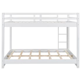 Wood Queen Size Bunk Bed with Ladder