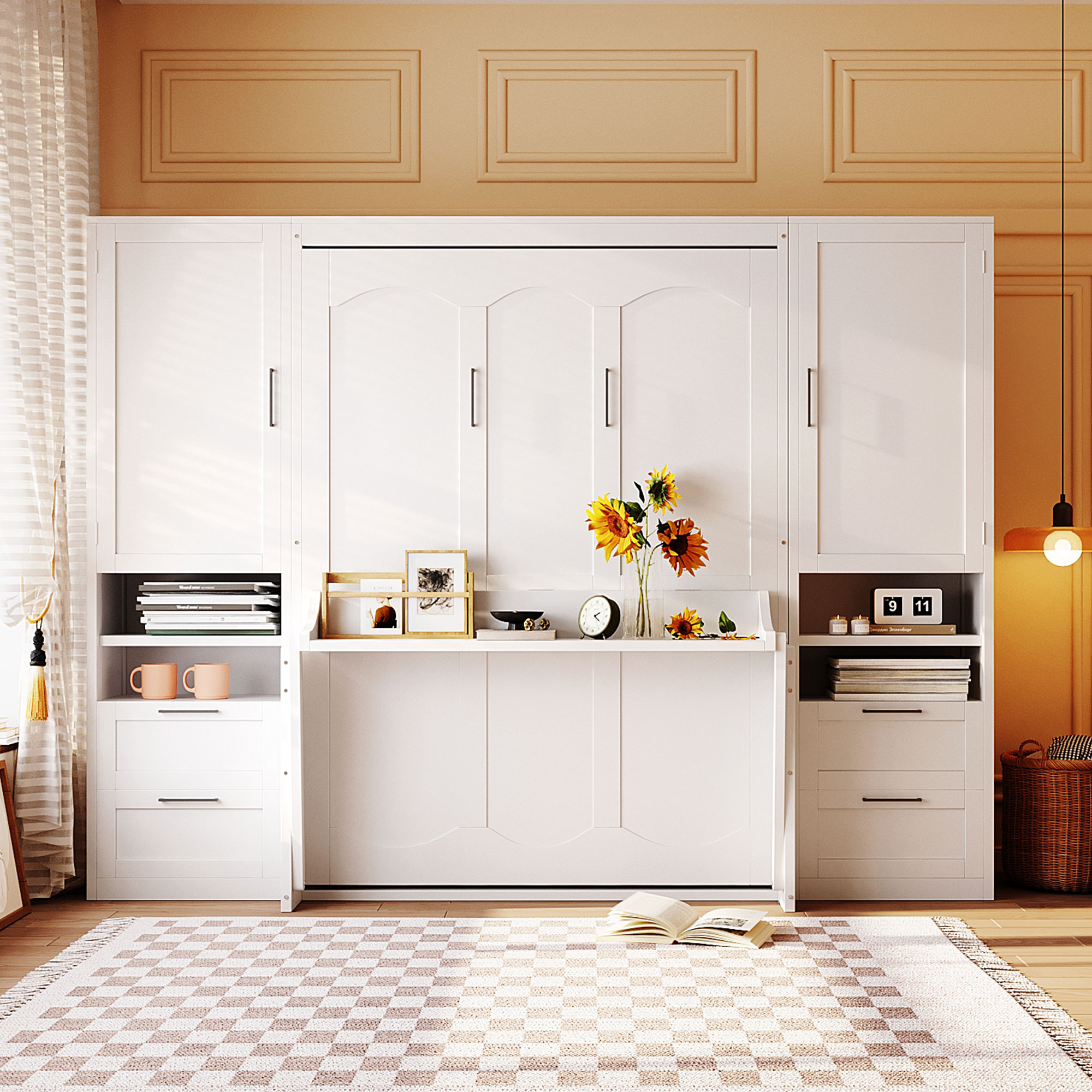 Assembly Instruction For LP000908AAK 8 Full Size Murphy Bed Wall Bed with Closet ,Drawers and Shelves