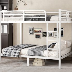 Metal Full over Full Bunk Bed with Ladder, Guard Rail 30 Metal Full over Full Bunk Bed with Ladder, Guard Rail