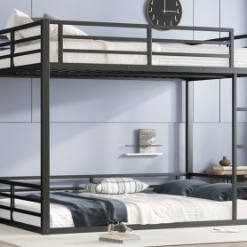 Low Metal Queen over Queen Bunk Bed for Teens and Adults