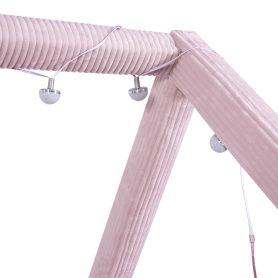 Full Size Upholstered House Daybed with LED Light Strips