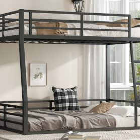 Low Metal Full XL over Queen Bunk Bed for Teens and Adults