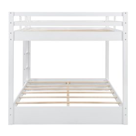 Wood Queen Size Bunk Bed with Ladder