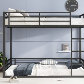 Low Metal Queen over Queen Bunk Bed for Teens and Adults