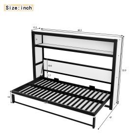 Metal Twin Size Murphy Bed With Shelves, Foldable And Space-Saving Design 25 Metal Twin Size Murphy Bed With Shelves, Foldable And Space-Saving Design
