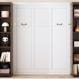 Queen Murphy Bed Wall Bed with Storage Doors