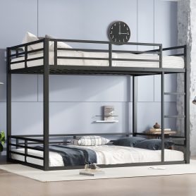 Low Metal Queen over Queen Bunk Bed for Teens and Adults