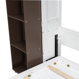 Queen Murphy Bed Wall Bed with Storage Doors