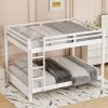 Wood Queen Size Bunk Bed with Ladder