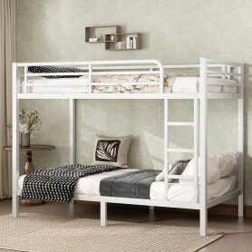 Metal Twin XL over Twin XL Bunk Bed for Teens and Adults