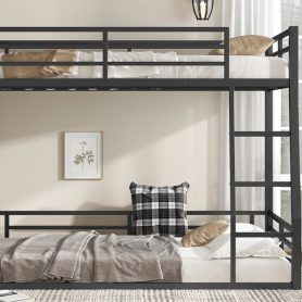 Low Metal Full XL over Queen Bunk Bed for Teens and Adults