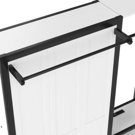 Metal Twin And Twin Murphy Bed With Wardrobe, Shelves And Power Outlets 31 Metal Twin And Twin Murphy Bed With Wardrobe, Shelves And Power Outlets