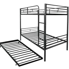 Separatable Twin Bunk Bed With Trundle