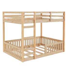 Full over Full Wood Bunk Bed with Ladder and Guardrails 34 Full over Full Wood Bunk Bed with Ladder and Guardrails