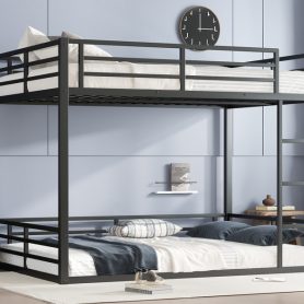 Low Metal Queen over Queen Bunk Bed for Teens and Adults