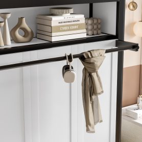 Metal Twin Size Murphy Bed With Shelves, Foldable And Space-Saving Design 32 Metal Twin Size Murphy Bed With Shelves, Foldable And Space-Saving Design