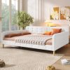 Queen Size Upholstered Daybed with 4 Support Legs