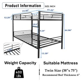 Separatable Twin Size Bunk Bed