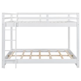 Wood Queen Size Bunk Bed with Ladder