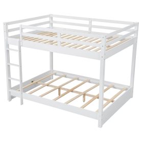 Wood Queen Size Bunk Bed with Ladder