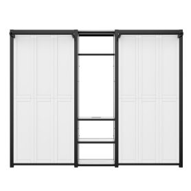 Metal Twin And Twin Murphy Bed With Wardrobe, Shelves And Power Outlets 28 Metal Twin And Twin Murphy Bed With Wardrobe, Shelves And Power Outlets