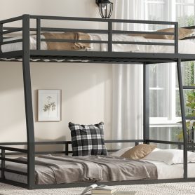 Low Metal Full XL over Queen Bunk Bed for Teens and Adults