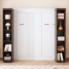 Queen Murphy Bed Wall Bed with Storage Doors