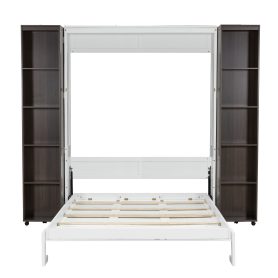 Queen Murphy Bed Wall Bed with Storage Doors