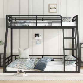 Metal Twin Xl Over Queen Floor Bunk Bed Frame