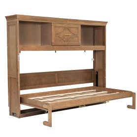 Twin Size Murphy Bed with Charging Station and a Drawer