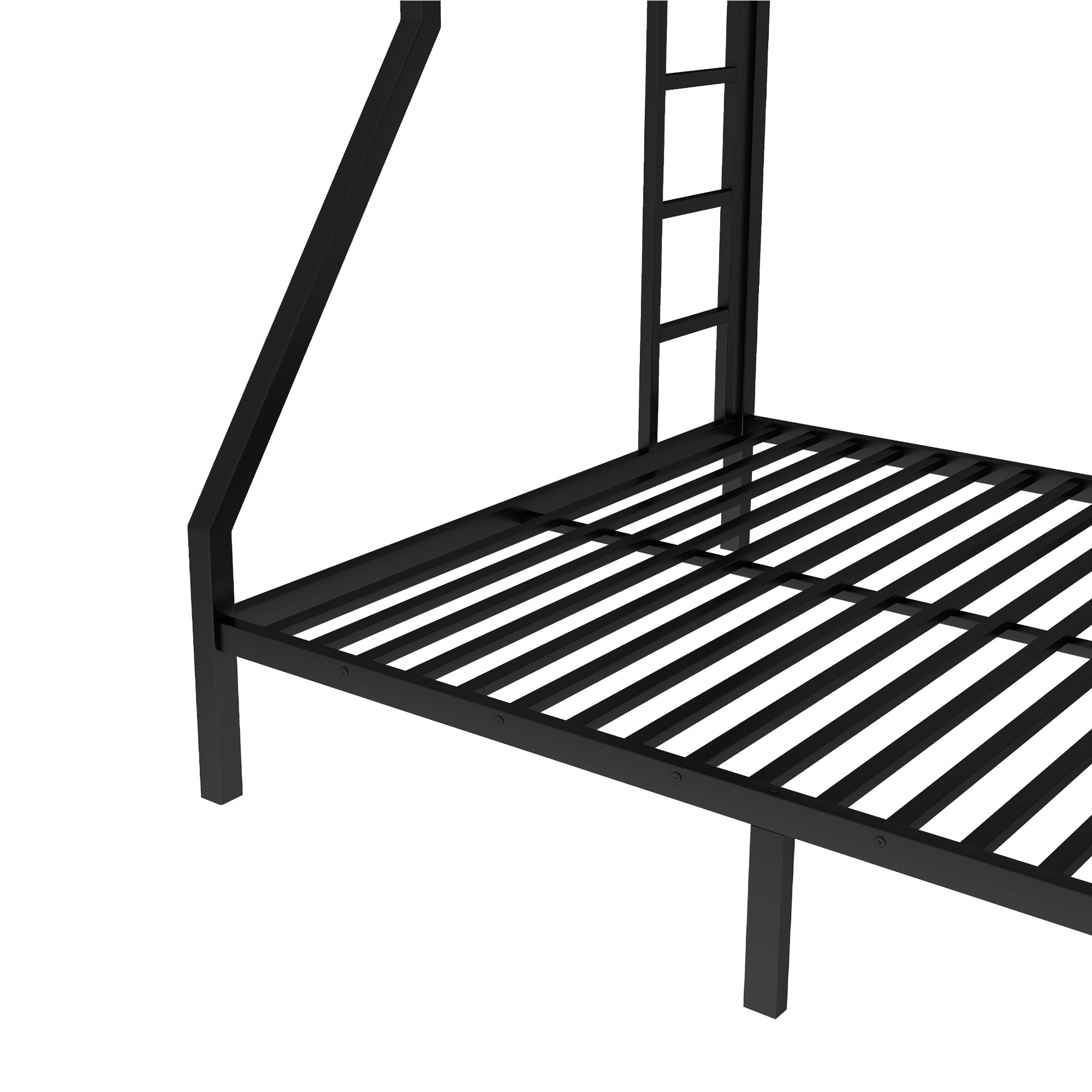 Metal Twin XL over Queen Bunk Bed for Teens and Adults, Black 8 Metal Twin XL over Queen Bunk Bed for Teens and Adults, Black