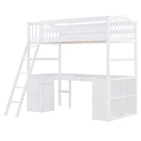 Wooden Twin Size Loft Bed With Drawers, Cabinet, Shelves And Desk 23 Wooden Twin Size Loft Bed With Drawers, Cabinet, Shelves And Desk
