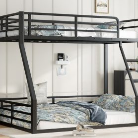 Metal Twin Xl Over Queen Floor Bunk Bed Frame