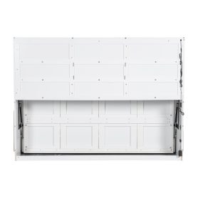 Full Size Murphy Cabinet Bed with Folding Sofa,Built-in Storage Shelves and LED Light 39 Full Size Murphy Cabinet Bed with Folding Sofa,Built-in Storage Shelves and LED Light