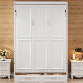 Full Size Murphy Bed with 2 Drawers