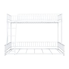 Twin XL over Queen Floor Bunk Bed Frame with Ladder and Safety Guardrails 25 Twin XL over Queen Floor Bunk Bed Frame with Ladder and Safety Guardrails
