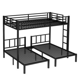 Twin XL over Twin & Twin Bunk Bed Metal Triple Bunk Bed 22 Twin XL over Twin & Twin Bunk Bed Metal Triple Bunk Bed