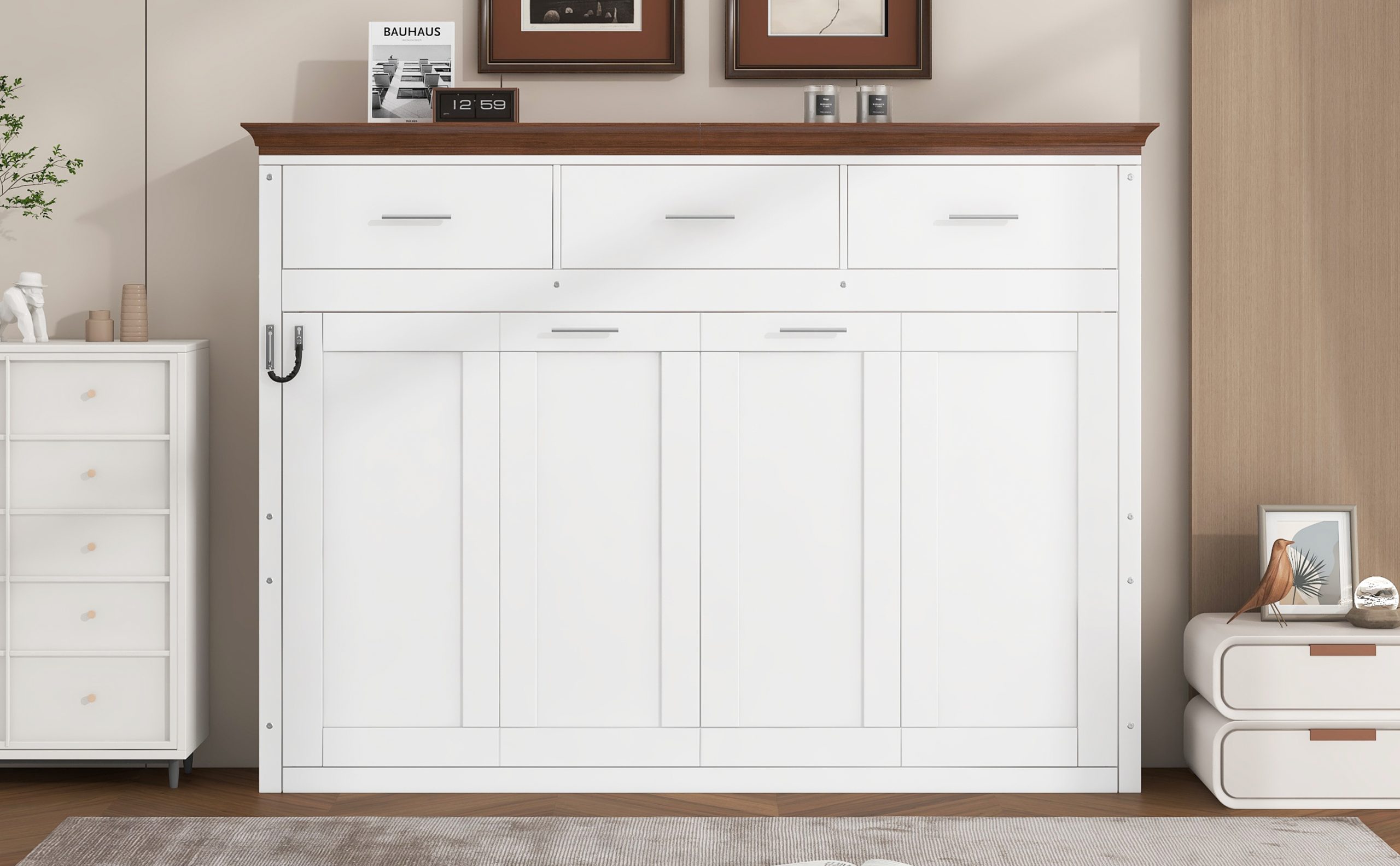 Twin Size Murphy Bed with 3 Drawers 9 Twin Size Murphy Bed with 3 Drawers