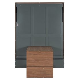 Full Size Murphy Bed With Foldable Desk  Space Saving Wall Bed