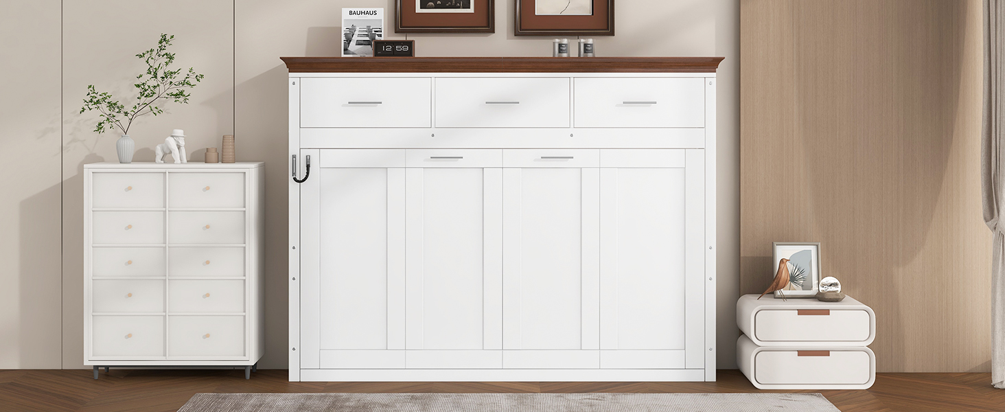 Twin Size Murphy Bed with 3 Drawers 17 Twin Size Murphy Bed with 3 Drawers