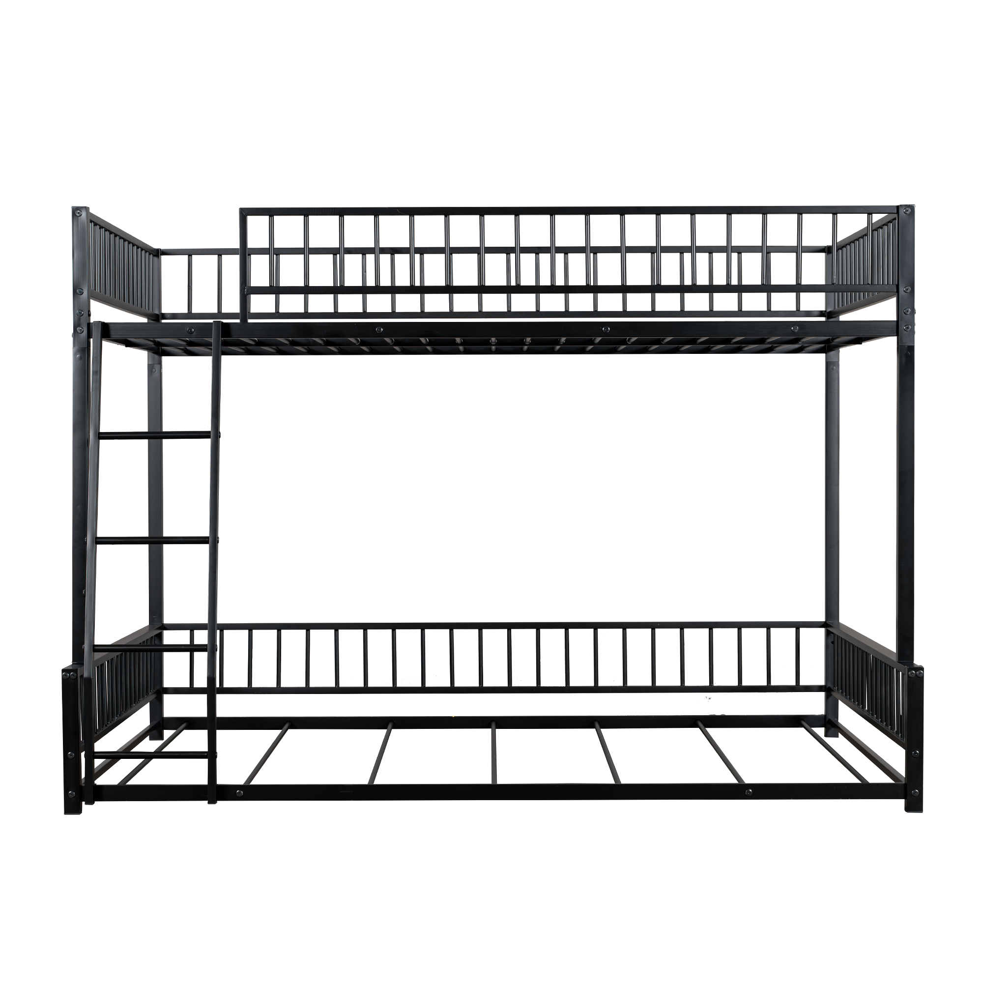Full XL over Queen Floor Bunk Bed Frame with Ladder and Safety Guardrails 14 Full XL over Queen Floor Bunk Bed Frame with Ladder and Safety Guardrails