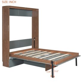 Full Size Murphy Bed With Foldable Desk  Space Saving Wall Bed