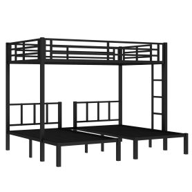 Twin XL over Twin & Twin Bunk Bed Metal Triple Bunk Bed 23 Twin XL over Twin & Twin Bunk Bed Metal Triple Bunk Bed