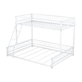 Twin XL over Queen Floor Bunk Bed Frame with Ladder and Safety Guardrails 23 Twin XL over Queen Floor Bunk Bed Frame with Ladder and Safety Guardrails
