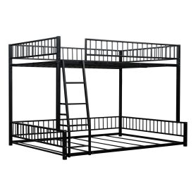 Full XL over Queen Floor Bunk Bed Frame with Ladder and Safety Guardrails 30 Full XL over Queen Floor Bunk Bed Frame with Ladder and Safety Guardrails
