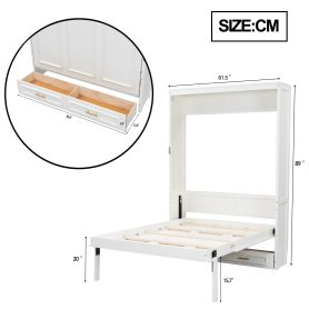 Full Size Murphy Bed with 2 Drawers