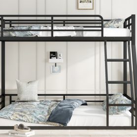 Metal Twin Xl Over Queen Floor Bunk Bed Frame