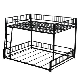 Full XL over Queen Floor Bunk Bed Frame with Ladder and Safety Guardrails 34 Full XL over Queen Floor Bunk Bed Frame with Ladder and Safety Guardrails