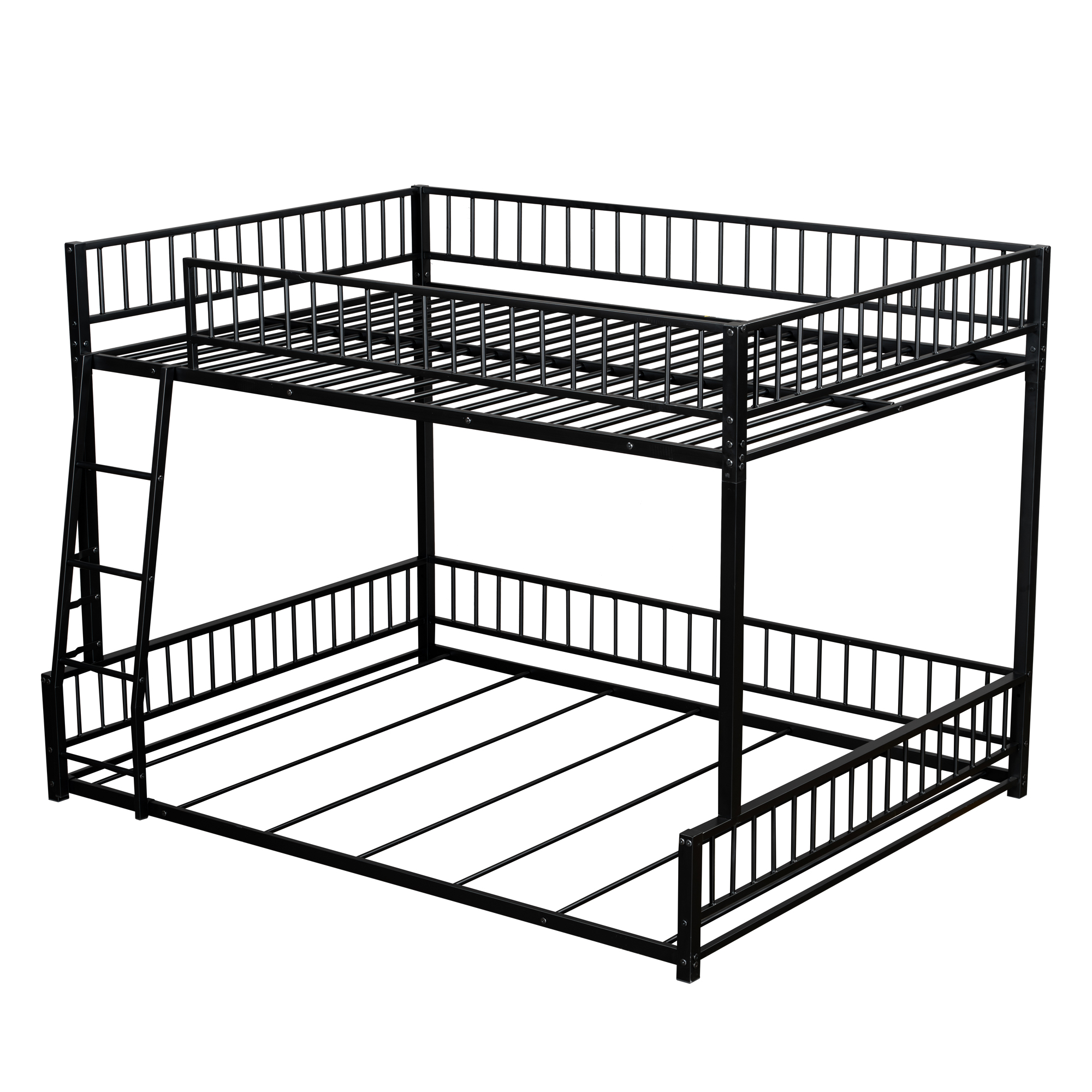 Full XL over Queen Floor Bunk Bed Frame with Ladder and Safety Guardrails 17 Full XL over Queen Floor Bunk Bed Frame with Ladder and Safety Guardrails